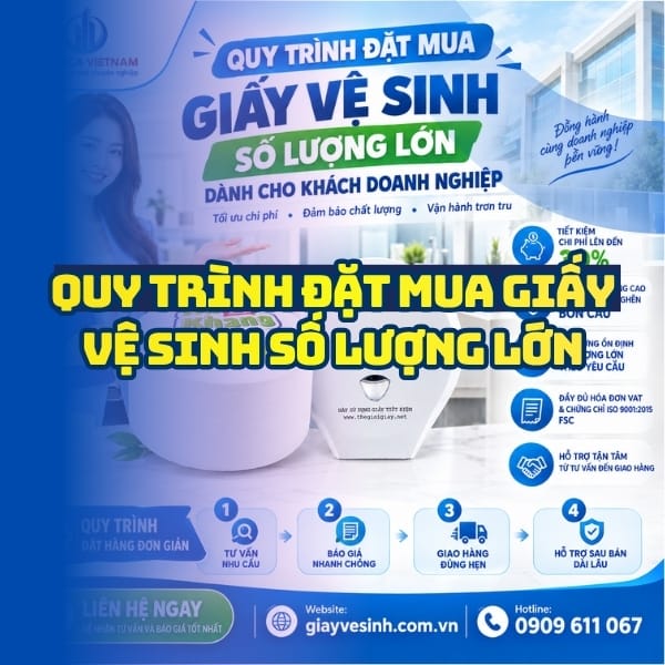 Quy trình mua giấy vệ sinh số lượng lớn đảm báo chất lượng giá sỉ tận xưởng tại NPP Horeca Việt Nam