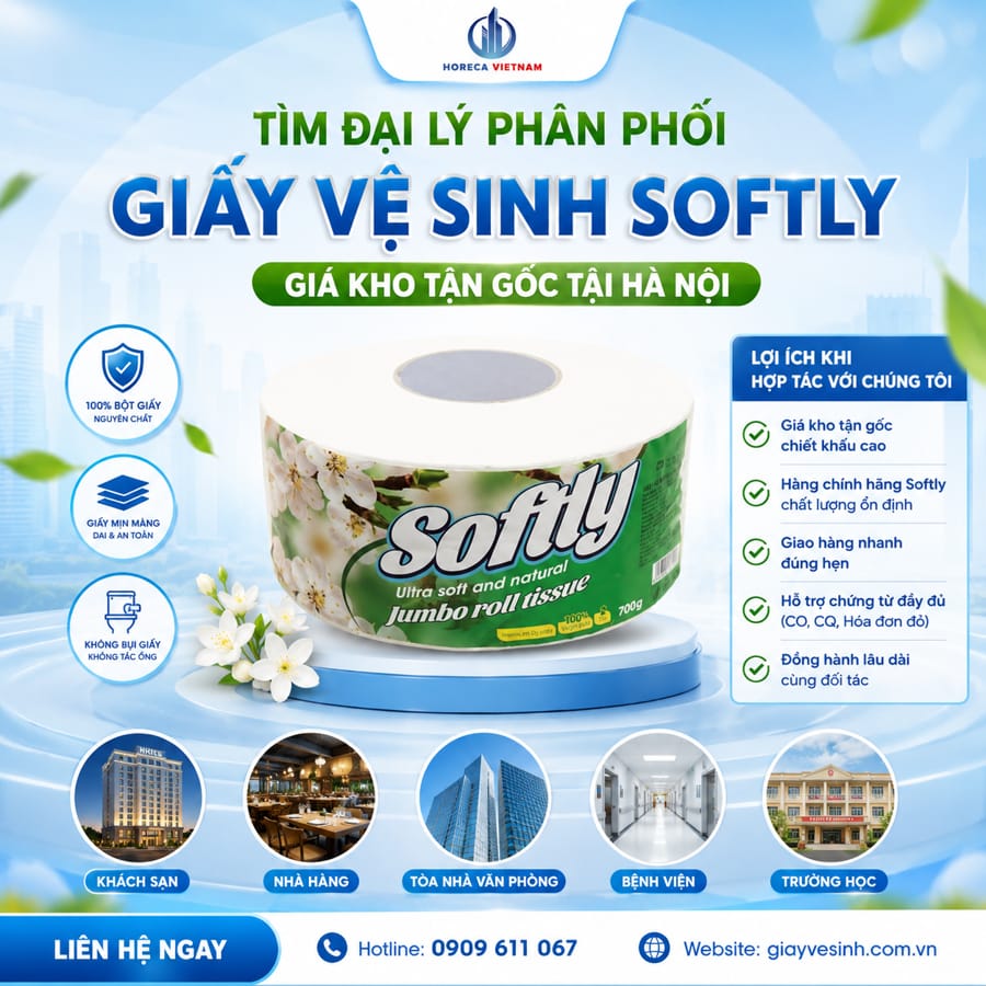 Horeca Việt Nam đại lý giấy vệ sinh softly Hà Nội uy tín