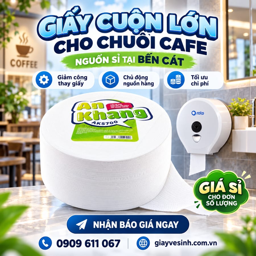 Horeca Việt Nam nguồn sỉ giấy vệ sinh quán cafe Bến Cát uy tín hàng đầu cho các chuỗi cafe