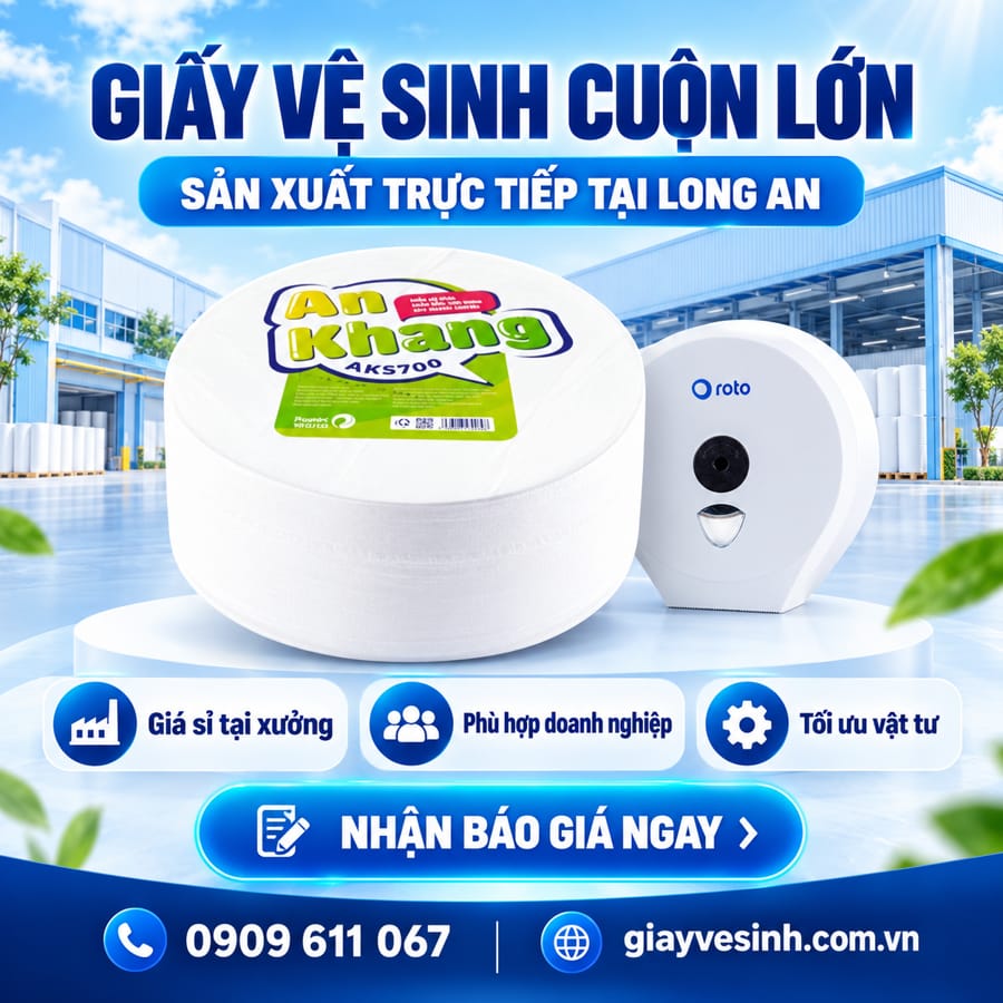 Top công ty sản xuất giấy vệ sinh tại Long An uy tín nhất.