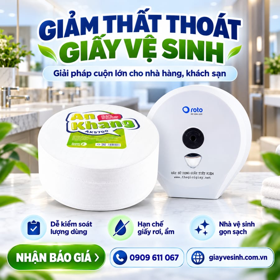 Cách tiết kiệm giấy vệ sinh cho nhà hàng khách sạn.