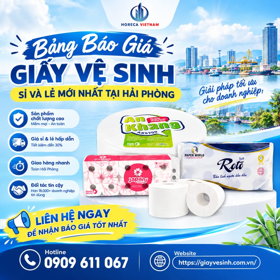 Báo giá giấy vệ sinh hải phòng sỉ lẻ mới nhất