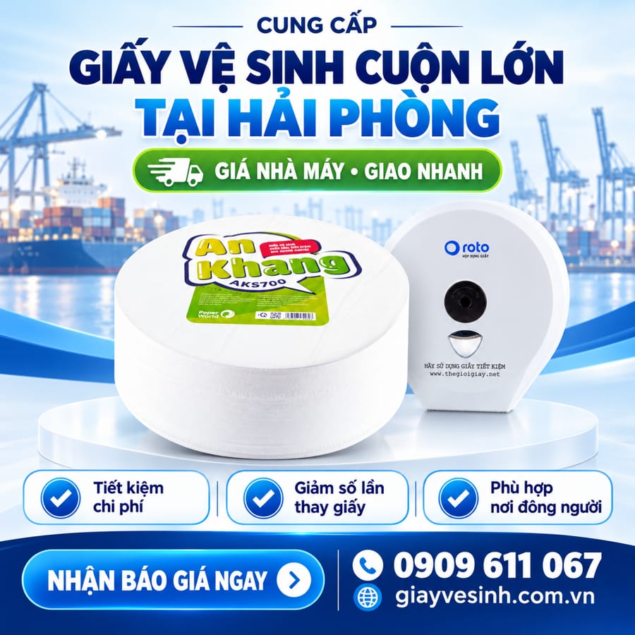 Horeca Việt Nam đơn vị cung cấp giấy vệ sinh cuộn lớn hải phòng trực tiếp từ nhà máy chính là lối thoát hoàn hảo, giúp doanh nghiệp cắt giảm ngay 30% chi phí vô hình mỗi tháng.
