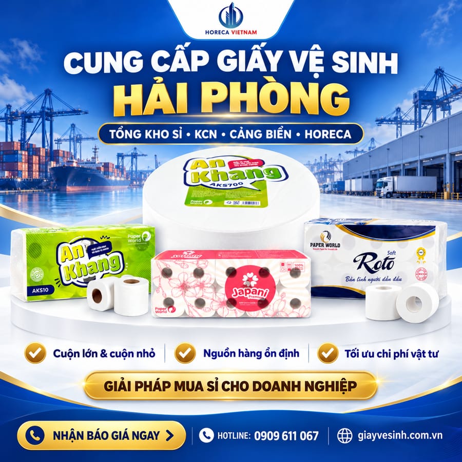Cung cấp giấy vệ sinh Hải Phòng giải pháp toàn diện giúp doanh nghiệp tại Hải Phòng vừa tối ưu đến 30% ngân sách, vừa nâng tầm đẳng cấp không gian vệ sinh.