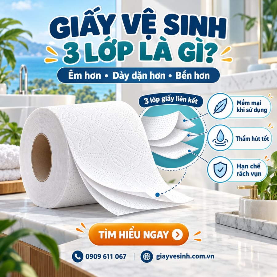 Tìm hiểu giấy vệ sinh 3 lớp là gì?