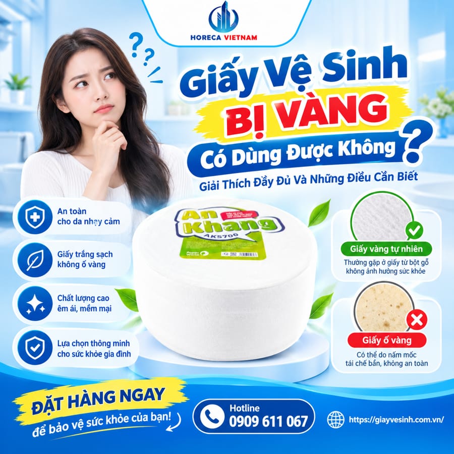 Tìm hiểu giấy vệ sinh bị vàng có dùng được không chi tiết tại Horeca Việt Nam?
