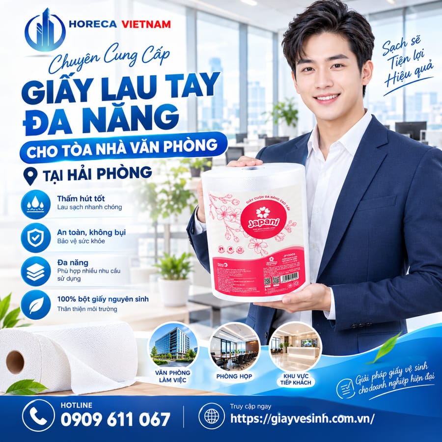 Horeca Việt Nam chuyên cung cấp giấy lau tay nhà vệ sinh hải phòng uy tín