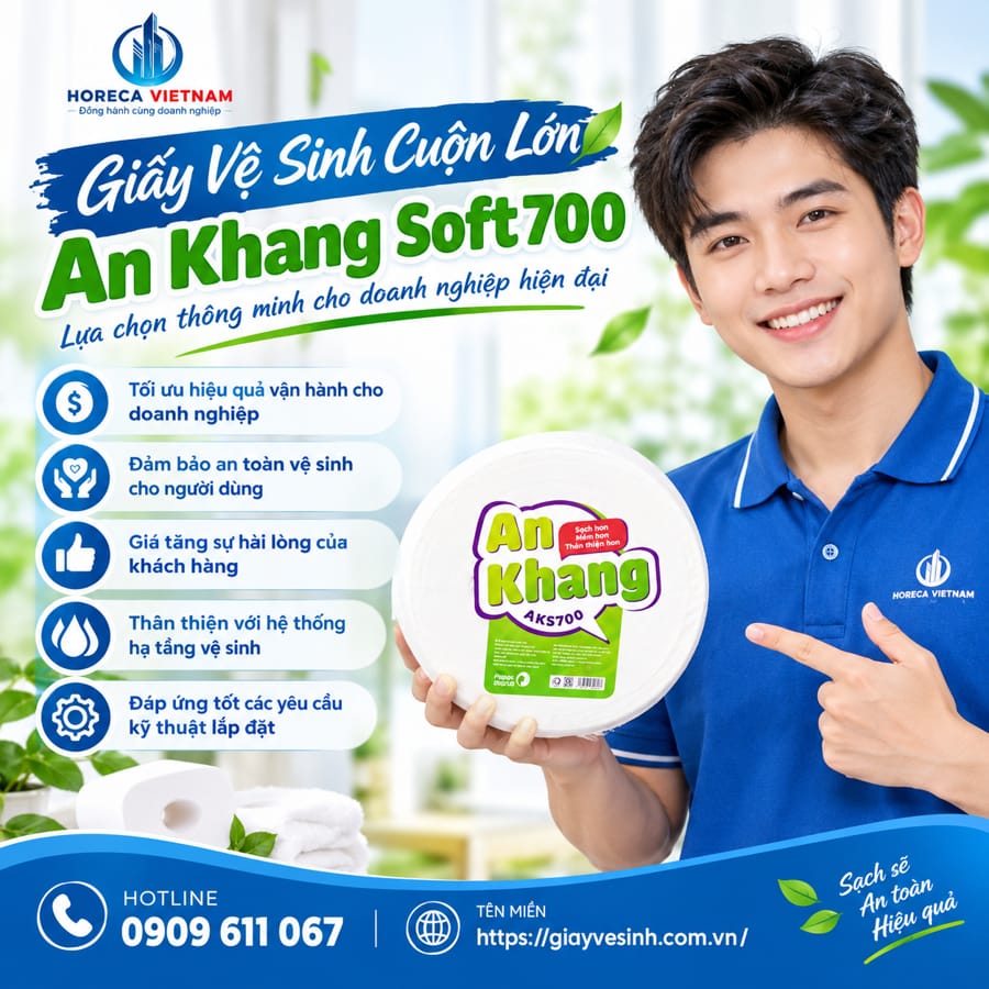 Horeca Việt Nam đại lý phân phối giấy vệ sinh cuộn lớn giá tốt giao hàng tận nơi uy tín