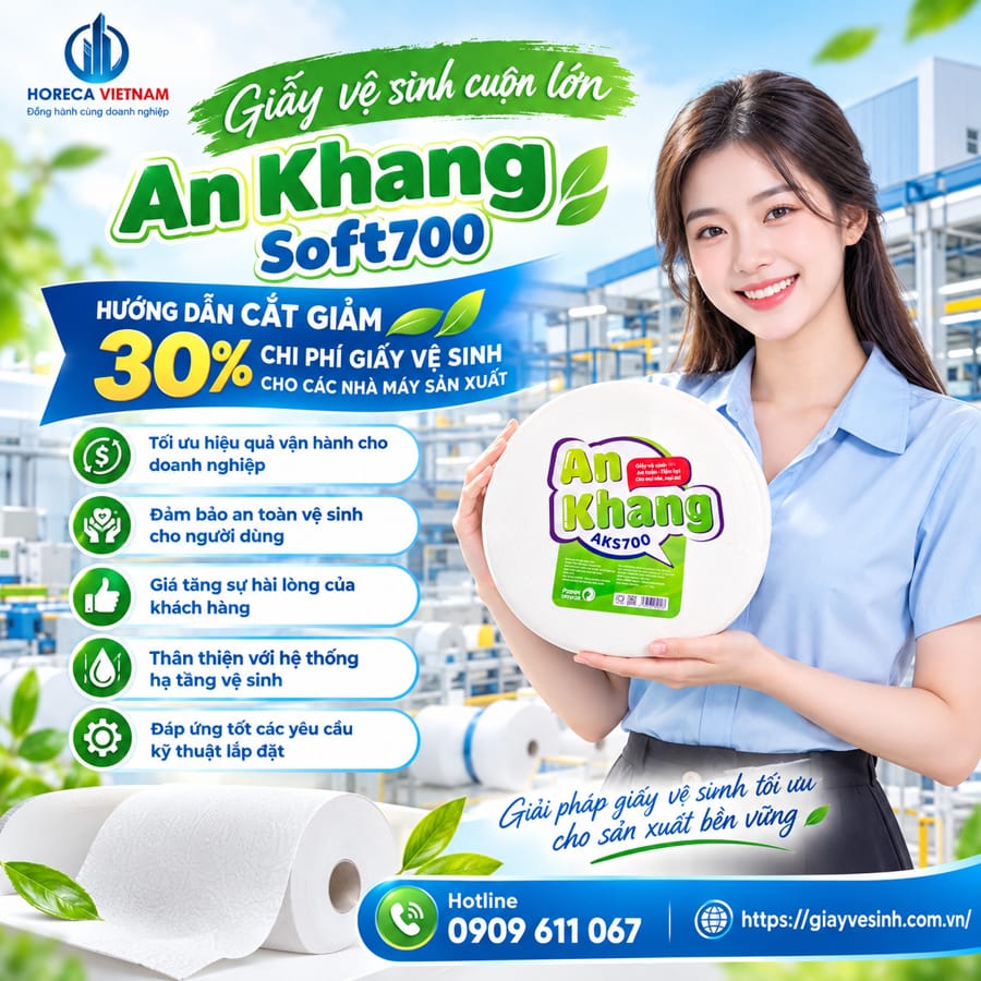Horeca Việt Nam địa chỉ mua giấy vệ sinh công nghiệp cho nhà máy uy tín