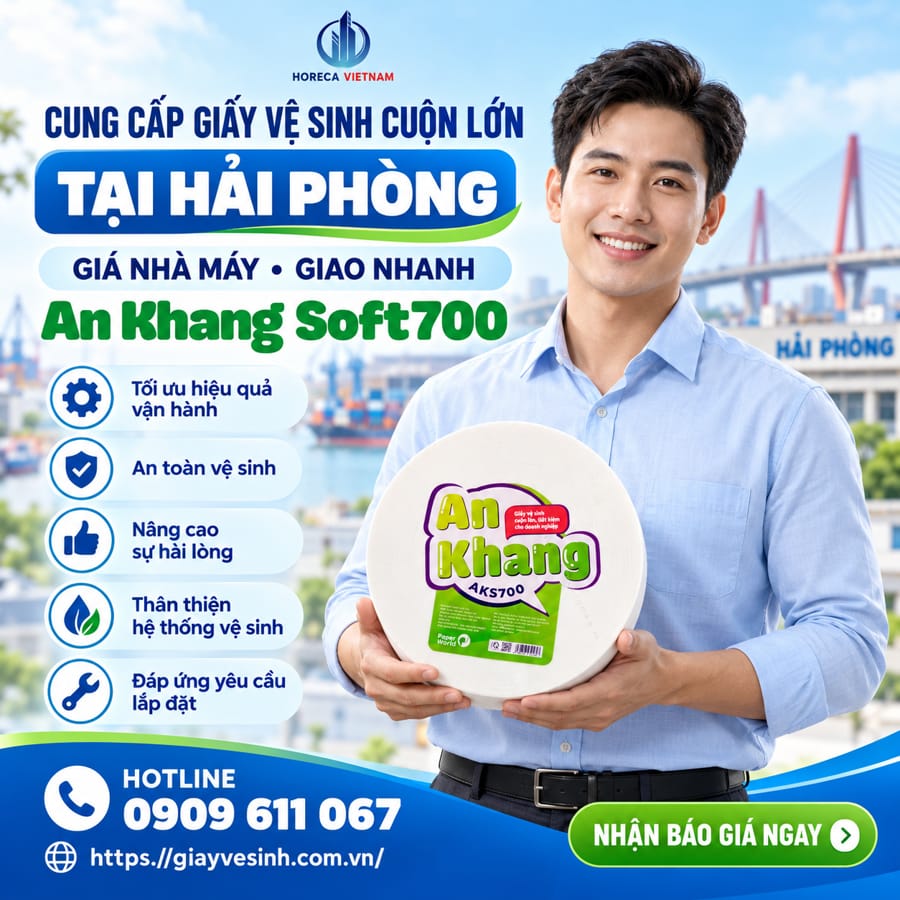 Horeca Việt Nam nhà cung cấp giấy vệ sinh cuộn lớn hải phòng uy tín