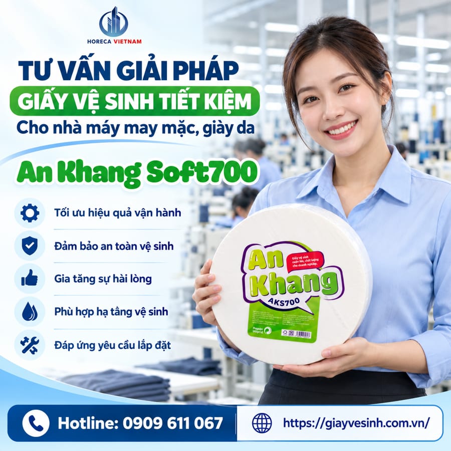 Horeca Việt Nam nhà cung cấp giấy vệ sinh nhà máy may mặc uy tín