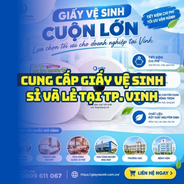 Horeca Việt Nam nhà cung cấp giấy vệ sinh tại Vinh giá sỉ tận xưởng giao hàng nhanh