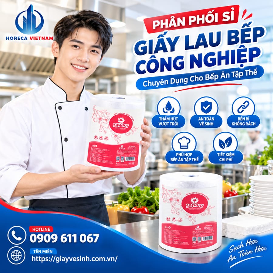 Horeca Việt Nam phân phối sỉ giấy lau bếp công nghiệp hải phòng uy tín