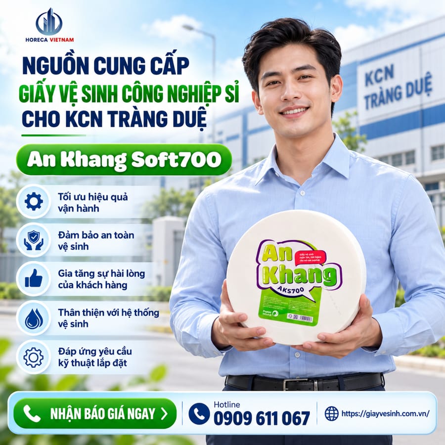 Horeca Việt Nam nguồn cung cấp Nguồn Cung Cấp Giấy Vệ Sinh Công Nghiệp Sỉ Cho Kcn Tràng Duệ uy tín