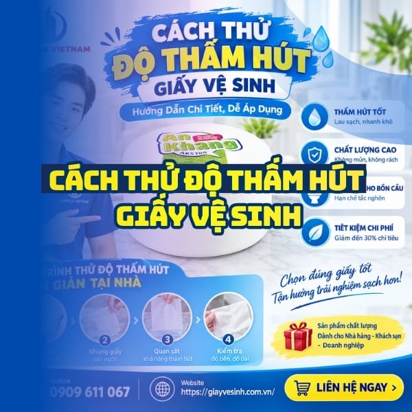 Hướng dẫn cách thử độ thấm hút giấy vệ sinh tại Horeca Việt Nam