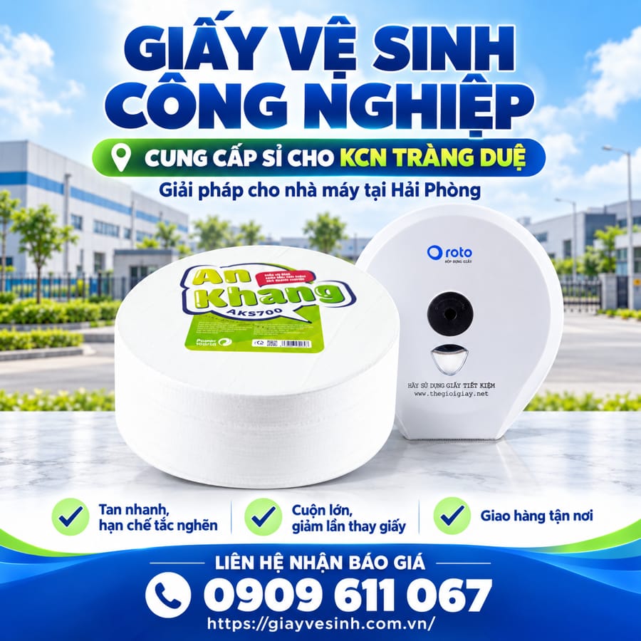 Horeca Việt Nam nguồn cung cấp giấy vệ sinh khu công nghiệp tràng duệ giá sỉ uy tín bậc nhất, chuyên phục vụ tận nơi cho các doanh nghiệp