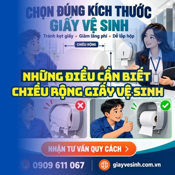 Những điều cần biết chiều rộng giấy vệ sinh tại Horeca Việt Nam