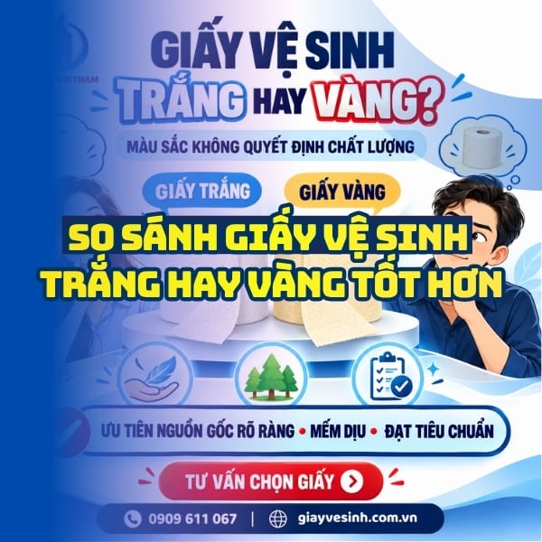 So sánh giấy vệ sinh trắng hay vàng tốt hơn tại Horeca Việt Nam