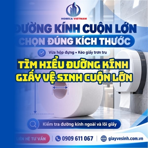 Tìm hiểu đường kính giấy vệ sinh cuộn lớn uy tín tại Horeca Việt Nam