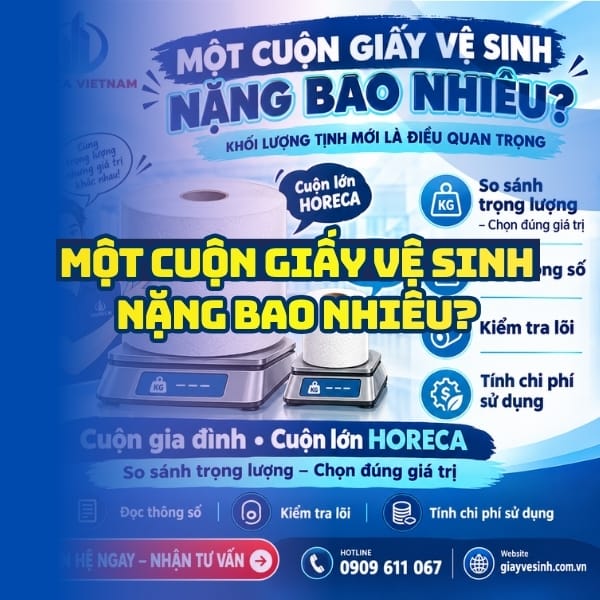 Tìm hiểu một cuộn giấy vệ sinh nặng bao nhiêu và cách tính tại Horeca Việt Nam